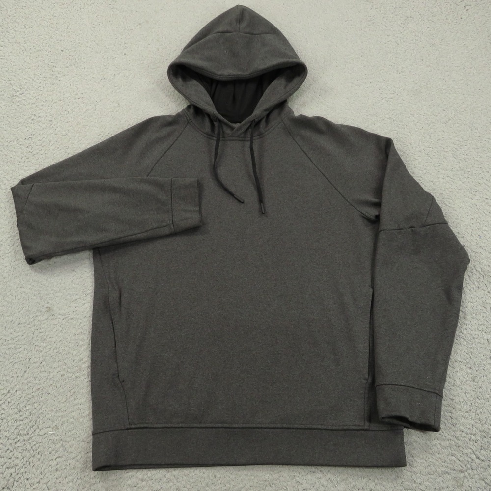 Lululemon Hoodie Men Medium City Sweat Pullover Sweatshirt Charcoal Coal Thermo